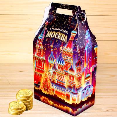 Экономный сладкий новогодний подарок весом 1000 грамм в Вербилках